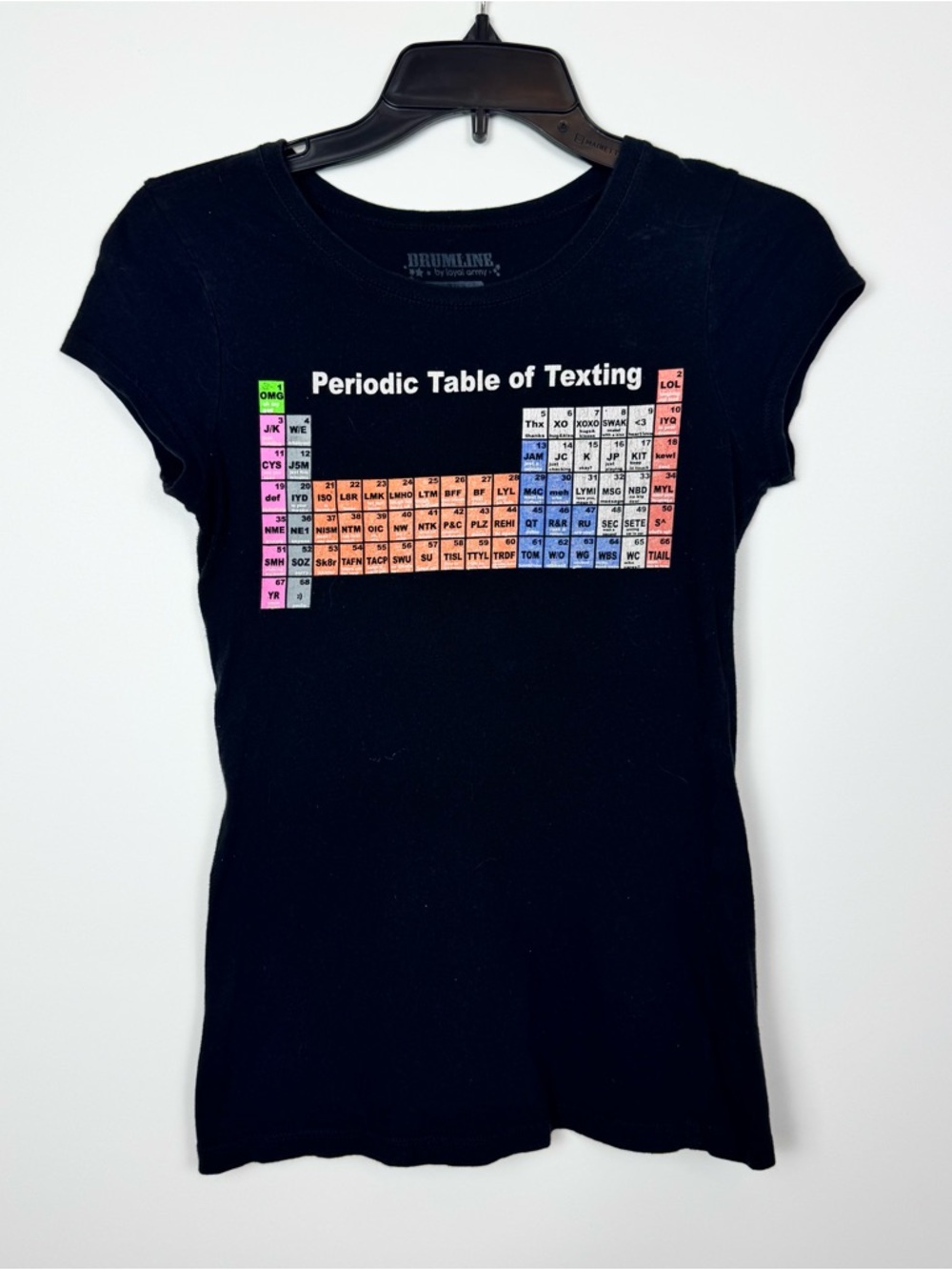 Periodic Table of Texting Graphic Tee - Black